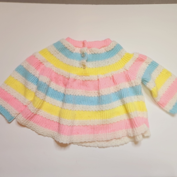 Vintage Baby Girl Sweater Cottagecore 80s 90s Gift Pastel Feminine 1980s 80s - Picture 5 of 10